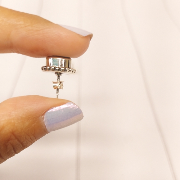 Natural Turquoise Stud Earrings - Picture 4 of 7